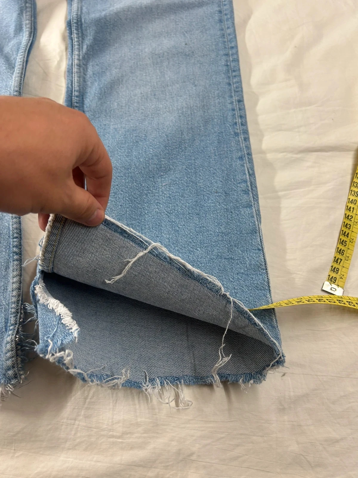 Lichtblauwe wijd uitlopende Bershka-jeans maat 36 – photo 8